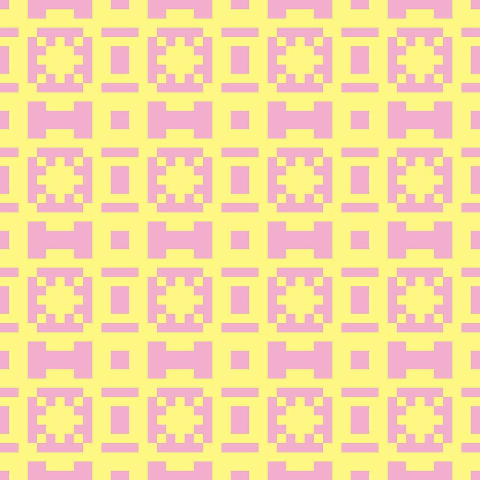 a pink and yellow pattern with squares vector