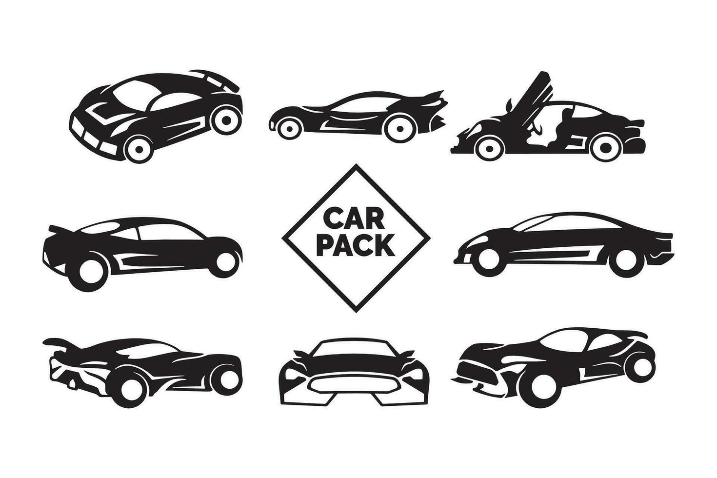 car icons vector collection