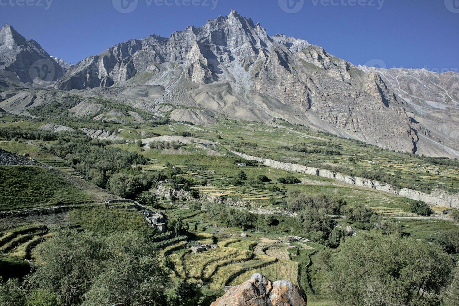 Beautiful view of Khaplu, Hanjor . photo