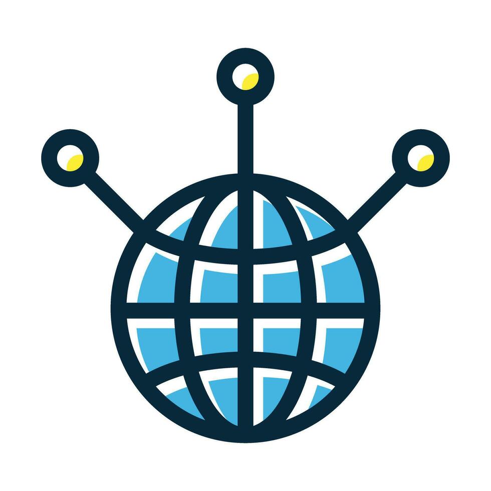 Globalization Vector Thick Line Filled Dark Colors Icons For Personal And Commercial Use.