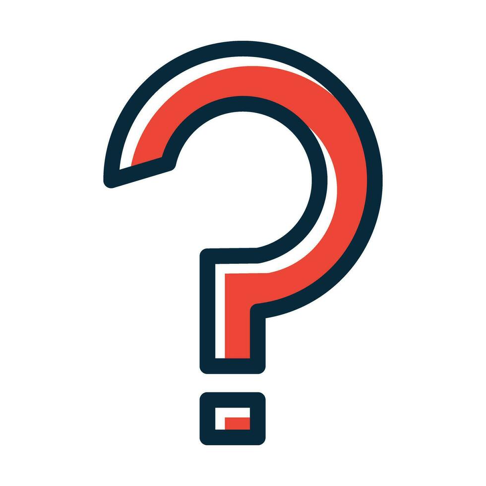 Questions Filled Dark Colors  Icon For Personal And Commercial Use. vector