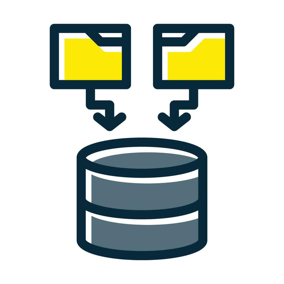 Data Vector Thick Line Filled Dark Colors Icons For Personal And Commercial Use.