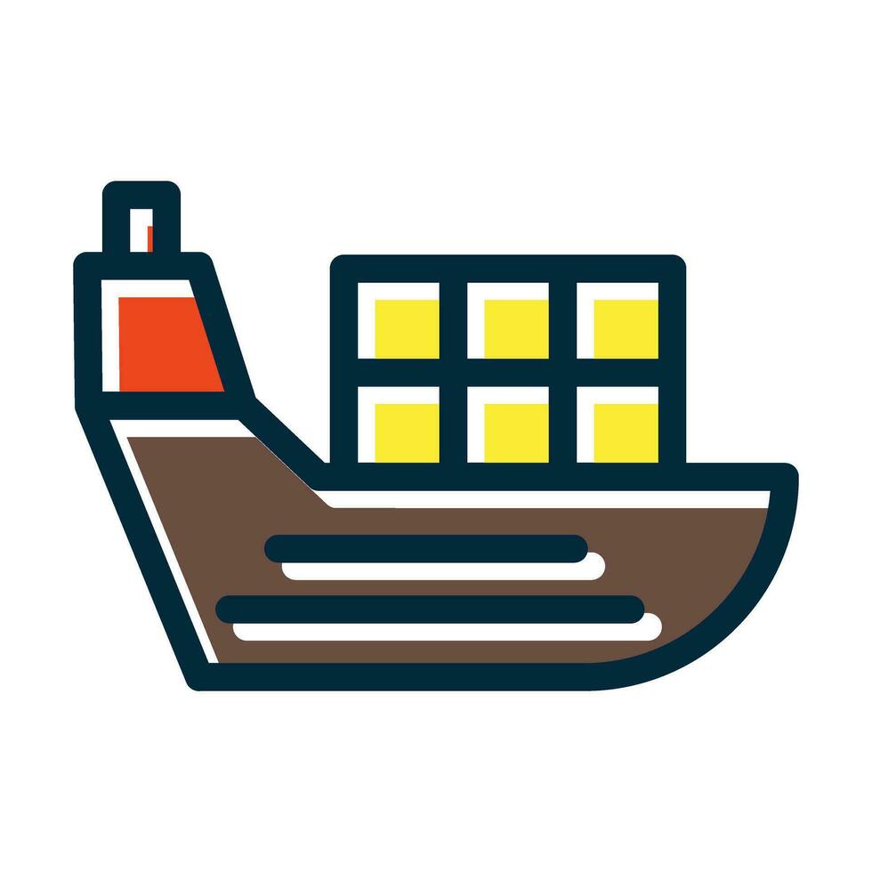Shipping Vector Thick Line Filled Dark Colors Icons For Personal And Commercial Use.