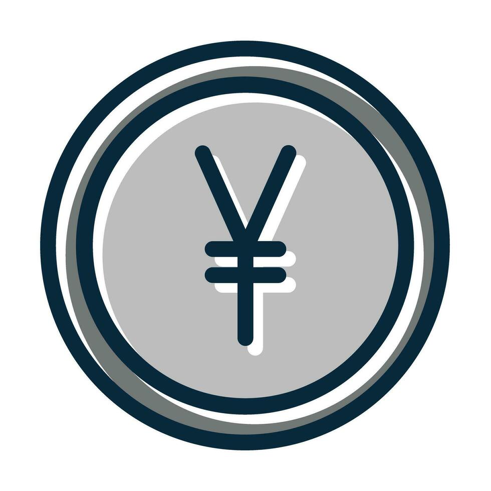 Yen Vector Thick Line Filled Dark Colors Icons For Personal And Commercial Use.