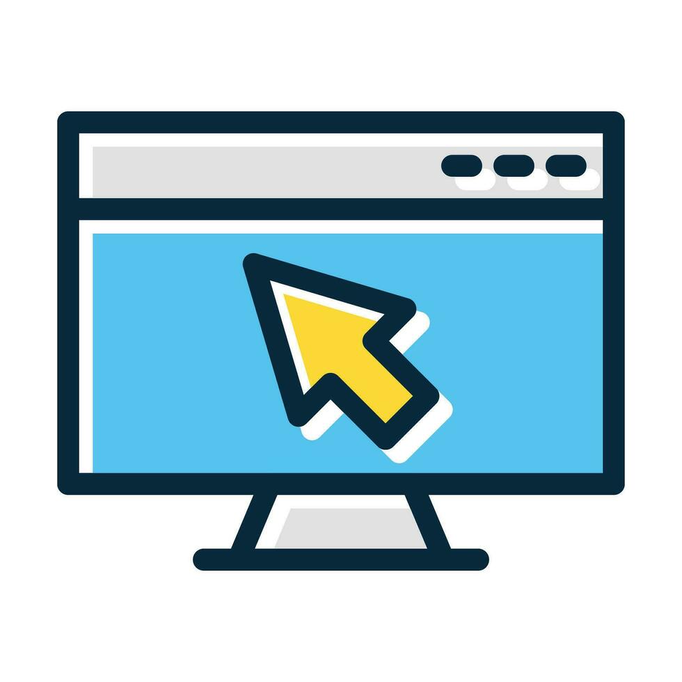 Web Portal Vector Thick Line Filled Dark Colors For Personal And Commercial Use.