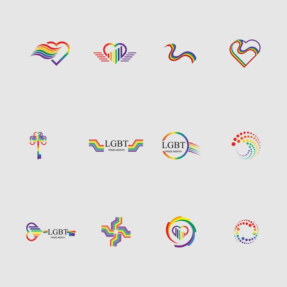 vector illustration of LGBT Human rights and tolerance on gray background