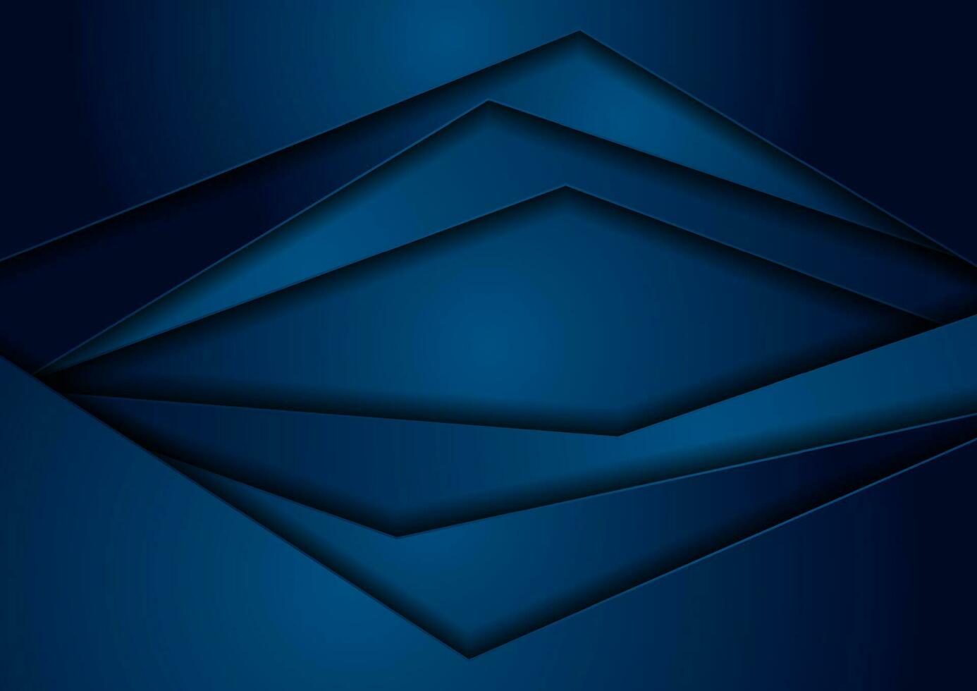 Abstract dark blue tech geometric corporate background vector