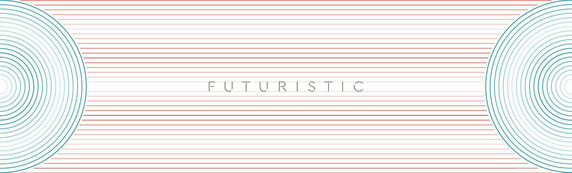 Minimal tech geometric background with red blue lines vector