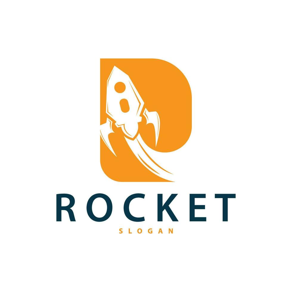 Space Rocket Logo Design, Space Vehicle Technology Vector, Simple Templet Modern Illustration vector