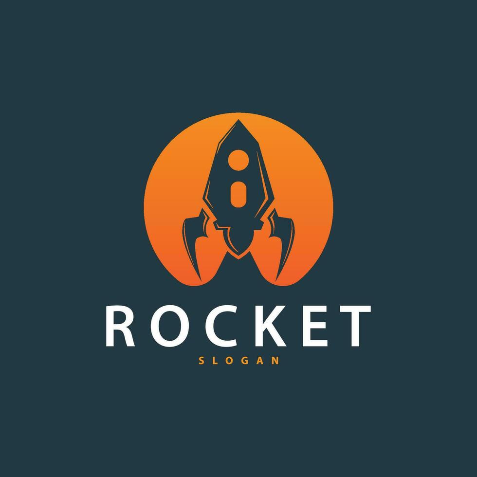 Space Rocket Logo Design, Space Vehicle Technology Vector, Simple Templet Modern Illustration vector