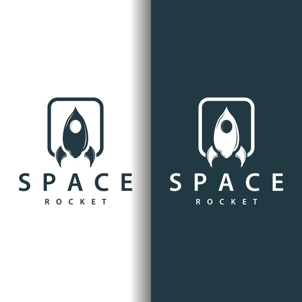 Space Rocket Logo Design, Space Vehicle Technology Vector, Simple Templet Modern Illustration vector