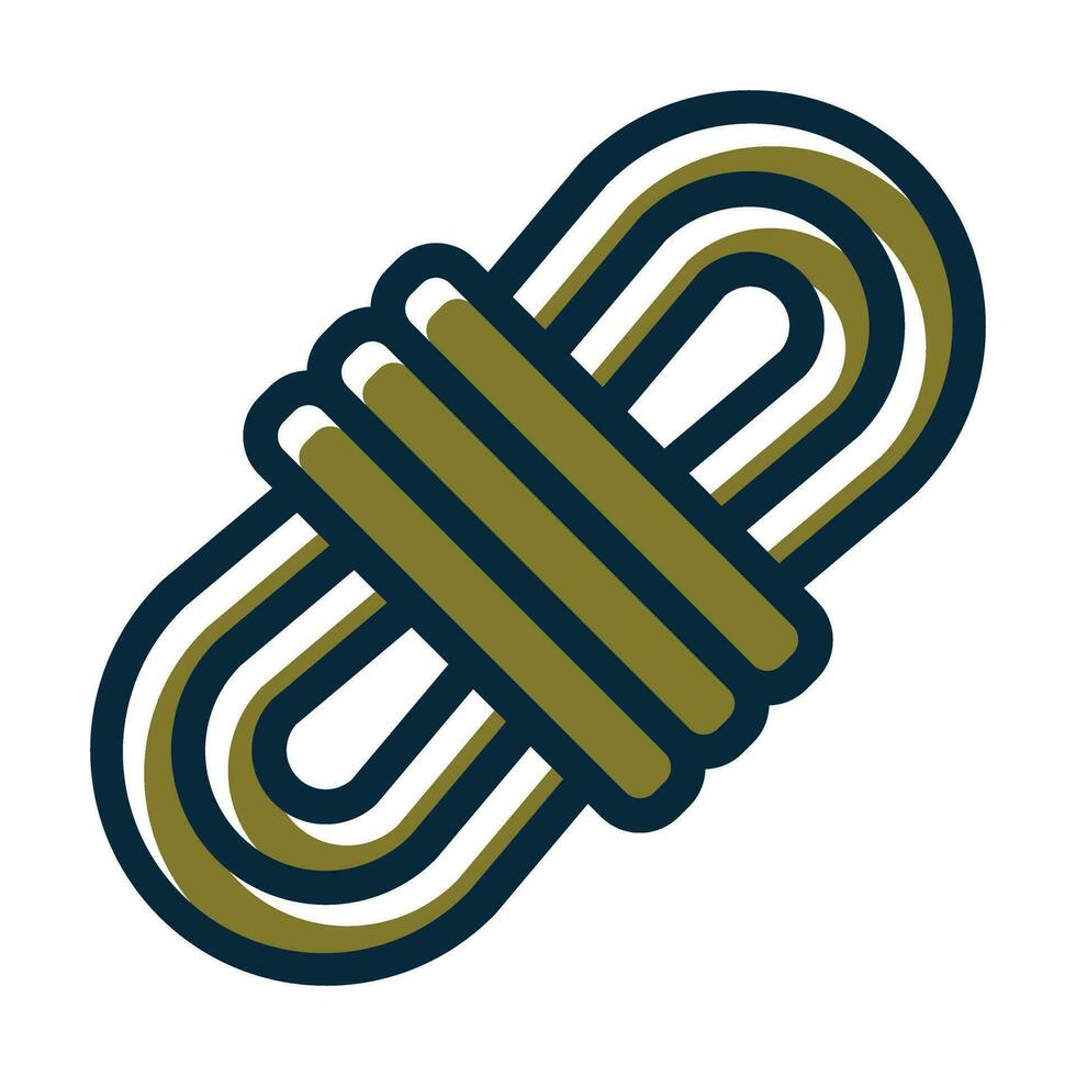Rope Vector Thick Line Filled Dark Colors Icons For Personal And Commercial Use.