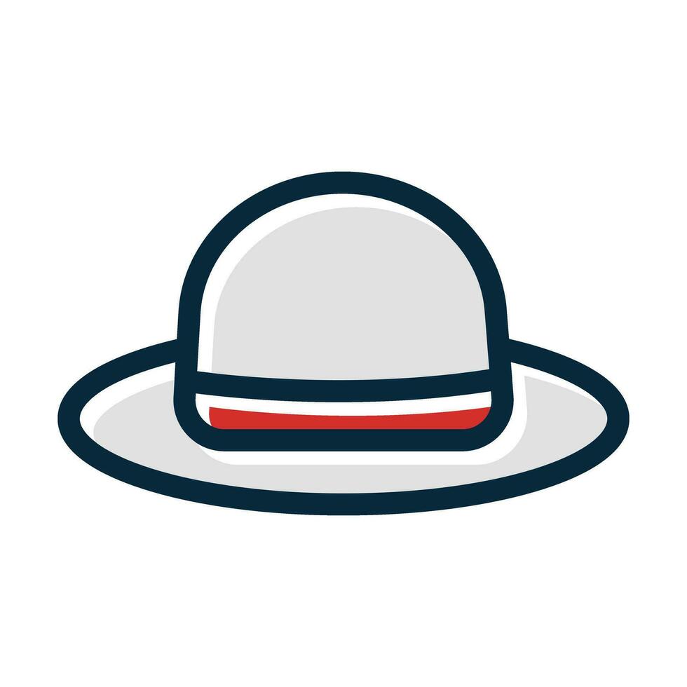 White Hat Vector Thick Line Filled Dark Colors Icons For Personal And Commercial Use.