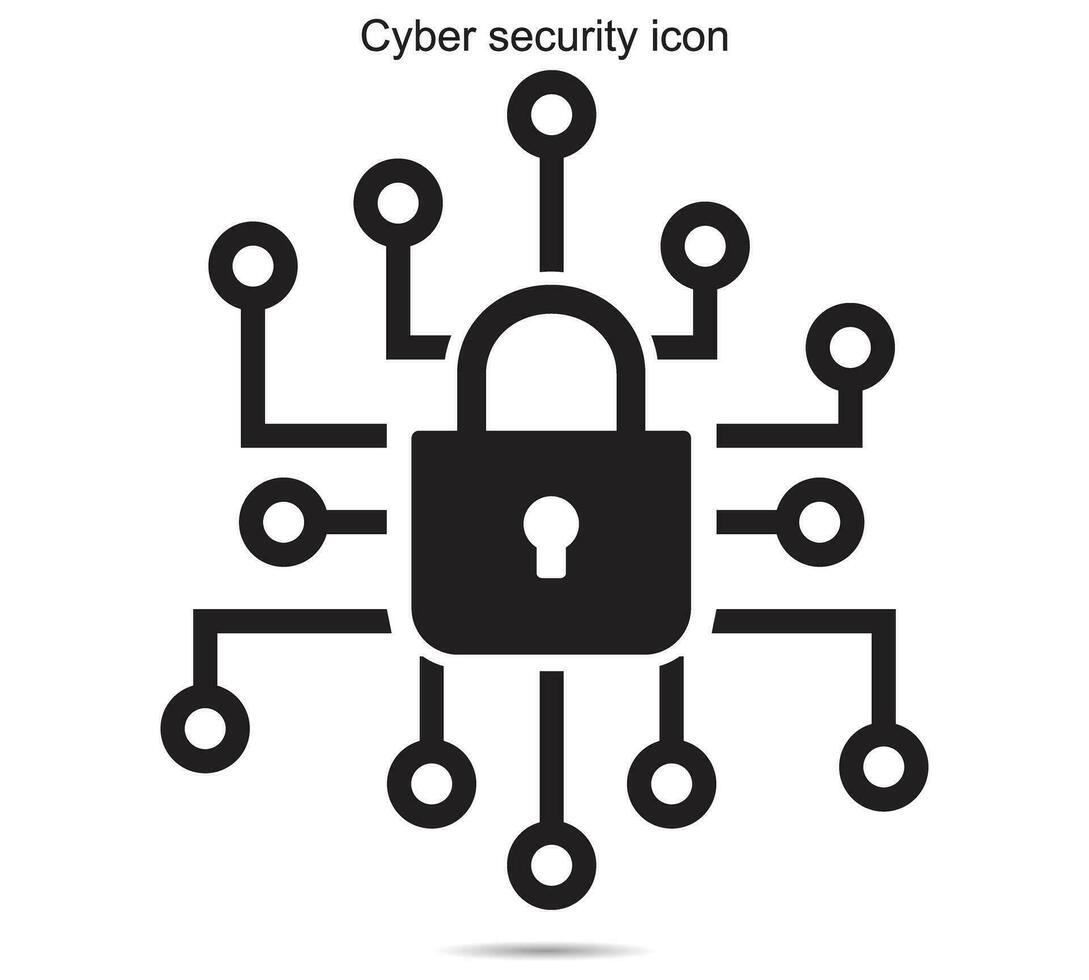 Cyber security icon vector
