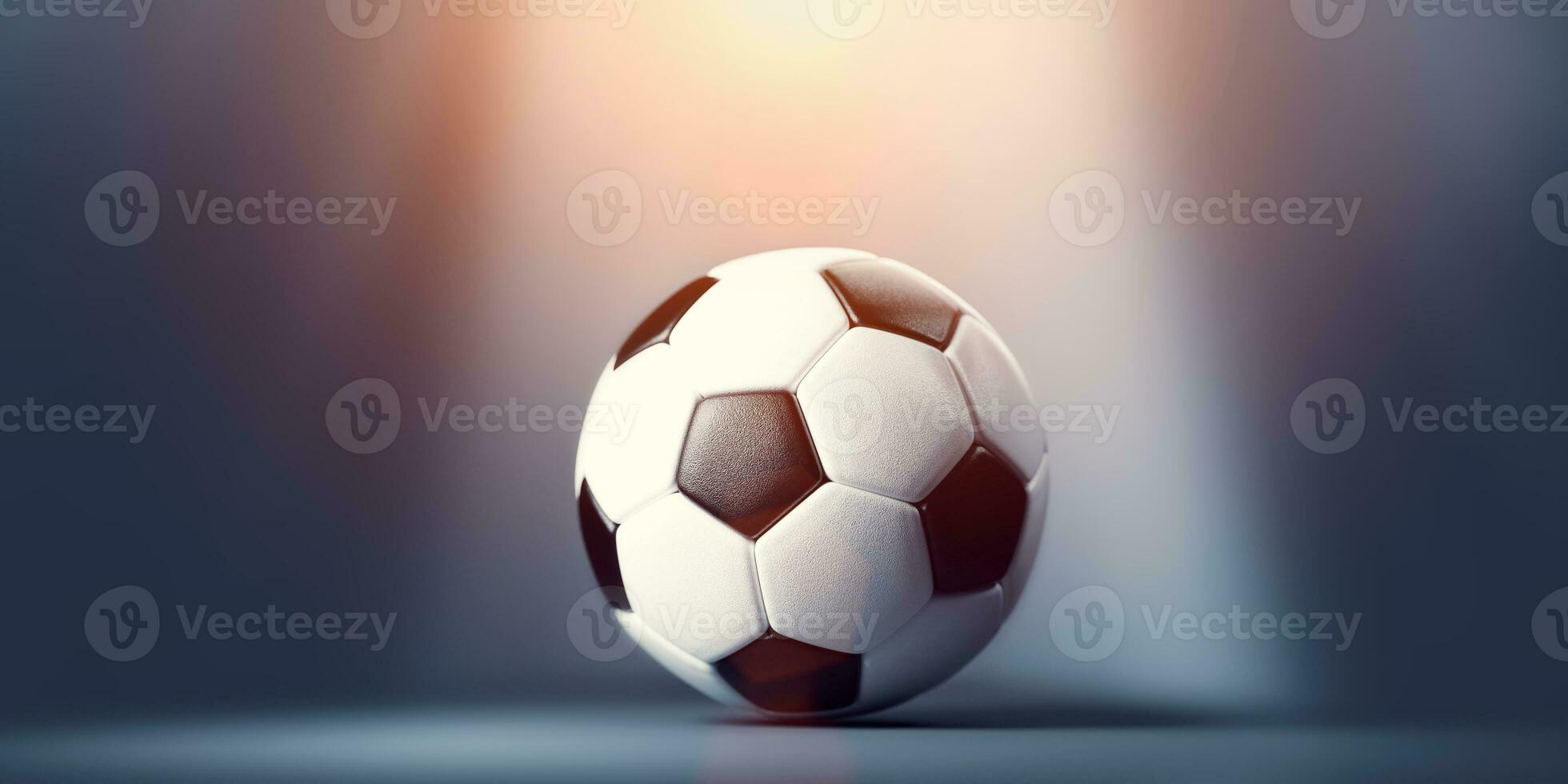 Soccer, football ball in spotlight Banner photo