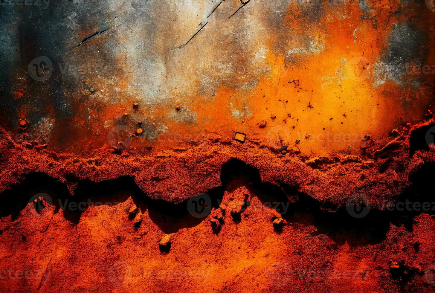 Grunge rusty and damaged wall background. Generative AI photo