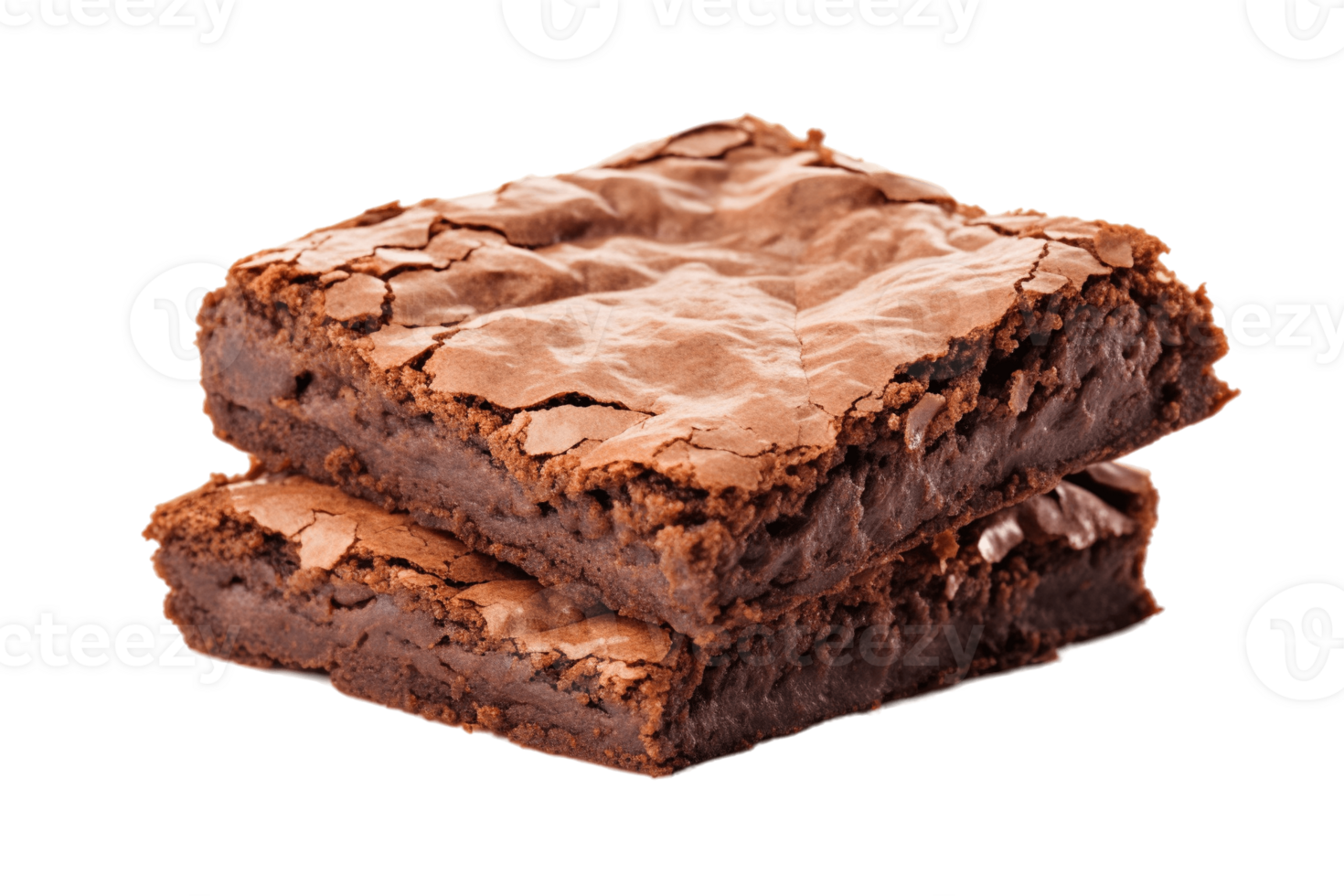 Brownie isolated on transparent background. PNG file, cut out. AI Generated