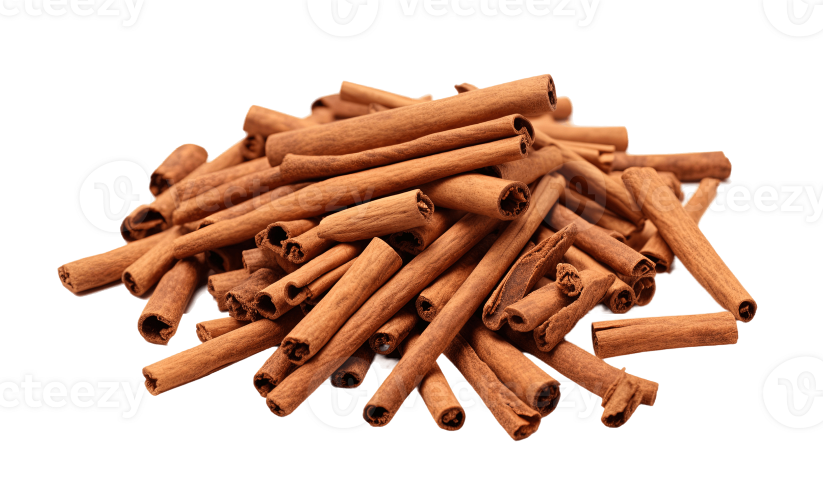 cinnamon sticks isolated on transparent background. PNG file, cut out. AI Generated