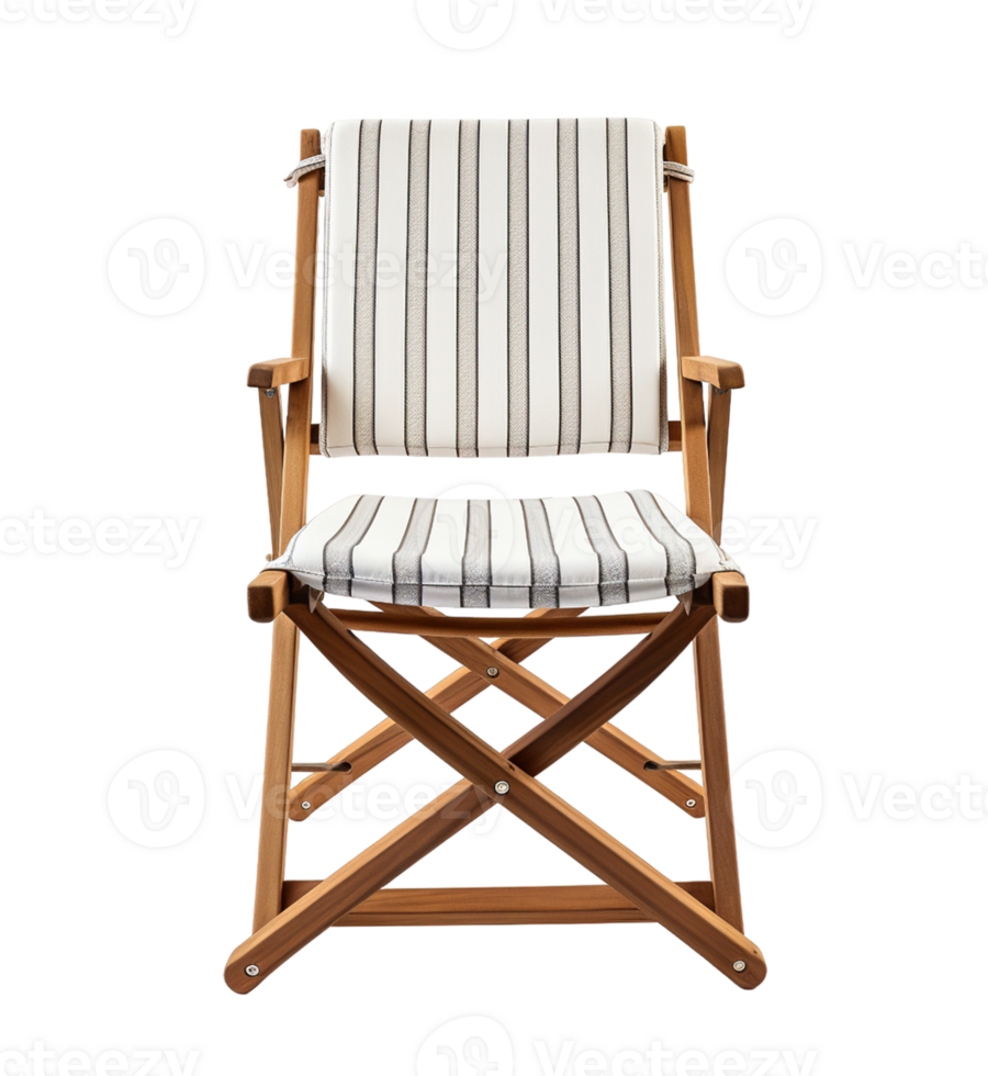 Folding chair isolated on transparent background. PNG file, cut out. AI Generated