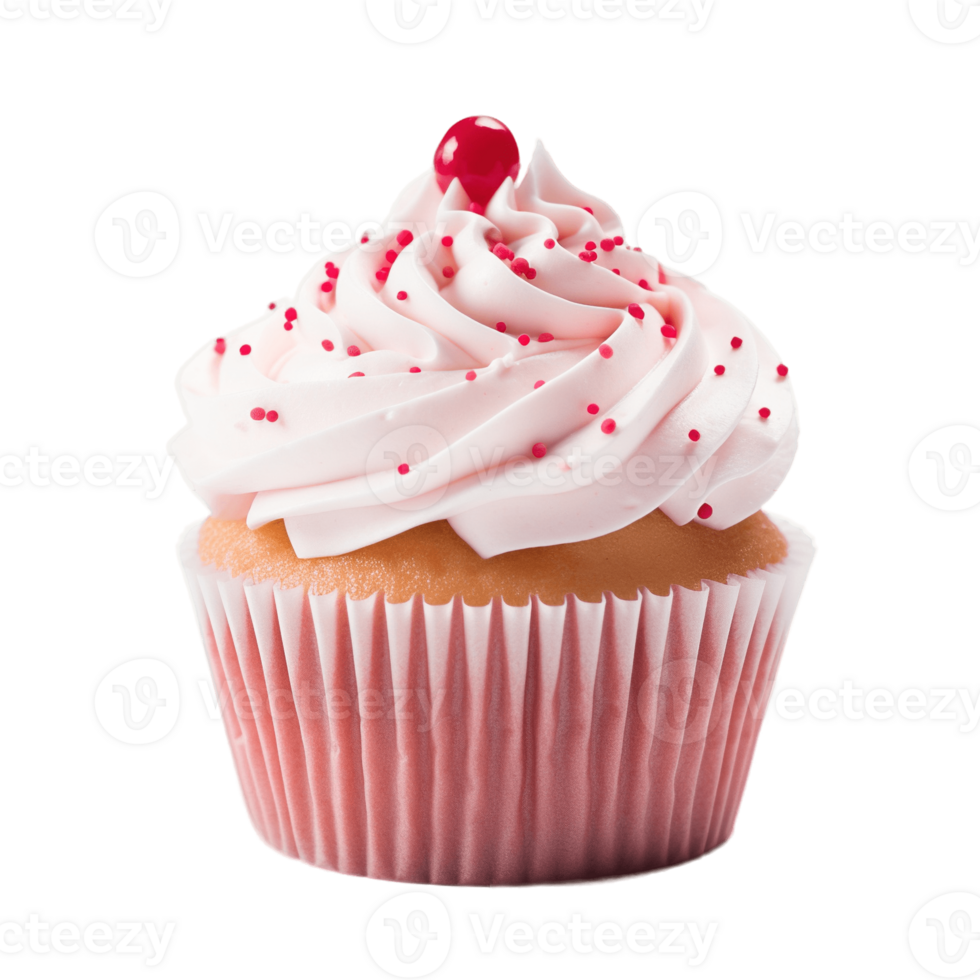 Cupcake isolato su trasparente sfondo. png file, tagliare fuori. ai generato