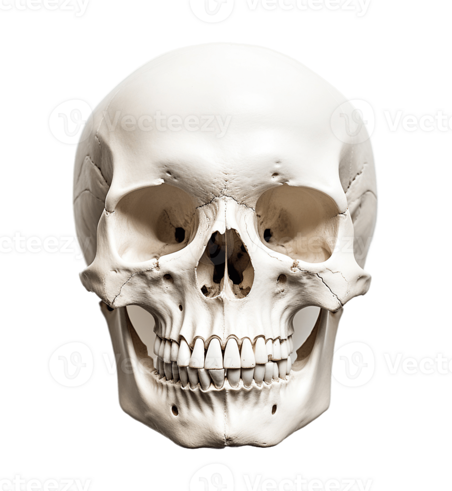 crâne isolé sur transparent Contexte. png déposer, Couper dehors. ai généré