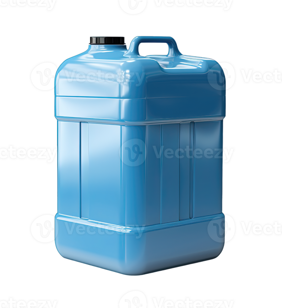 Blue Plastic Gallon isolated on transparent background. PNG file, cut out. AI Generated