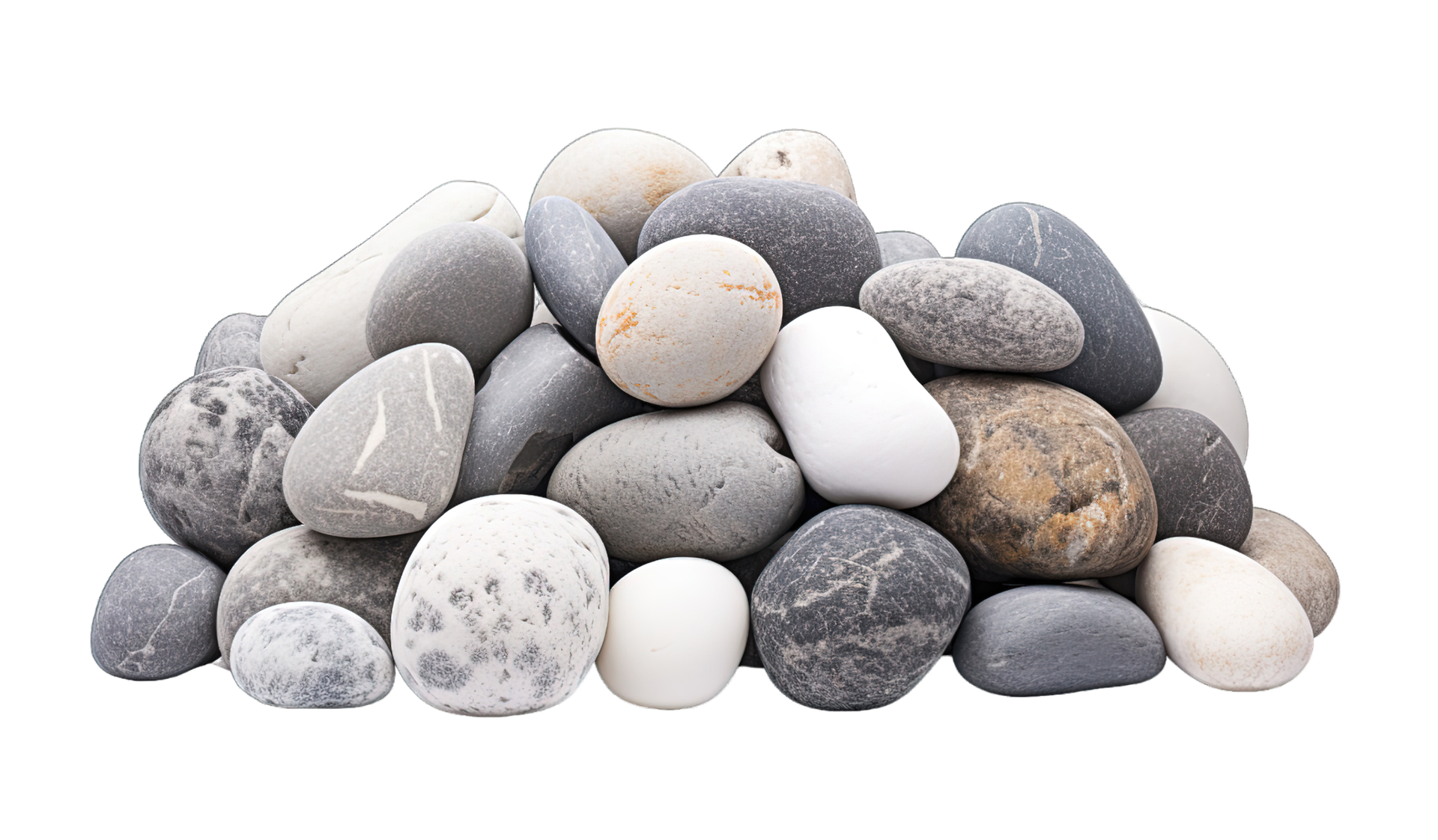 Stone isolated on transparent background. PNG file, cut out. AI