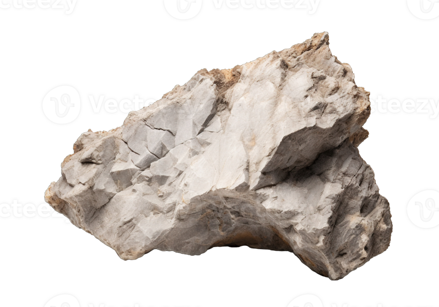 Rock stone boulder isolated on transparent background. PNG file, cut out. AI Generated