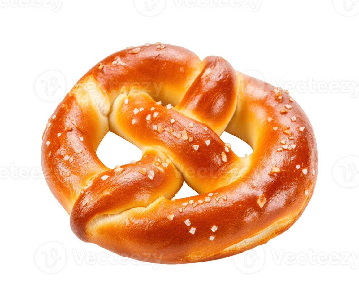 Pretzel isolated on transparent background. PNG file, cut out. AI Generated