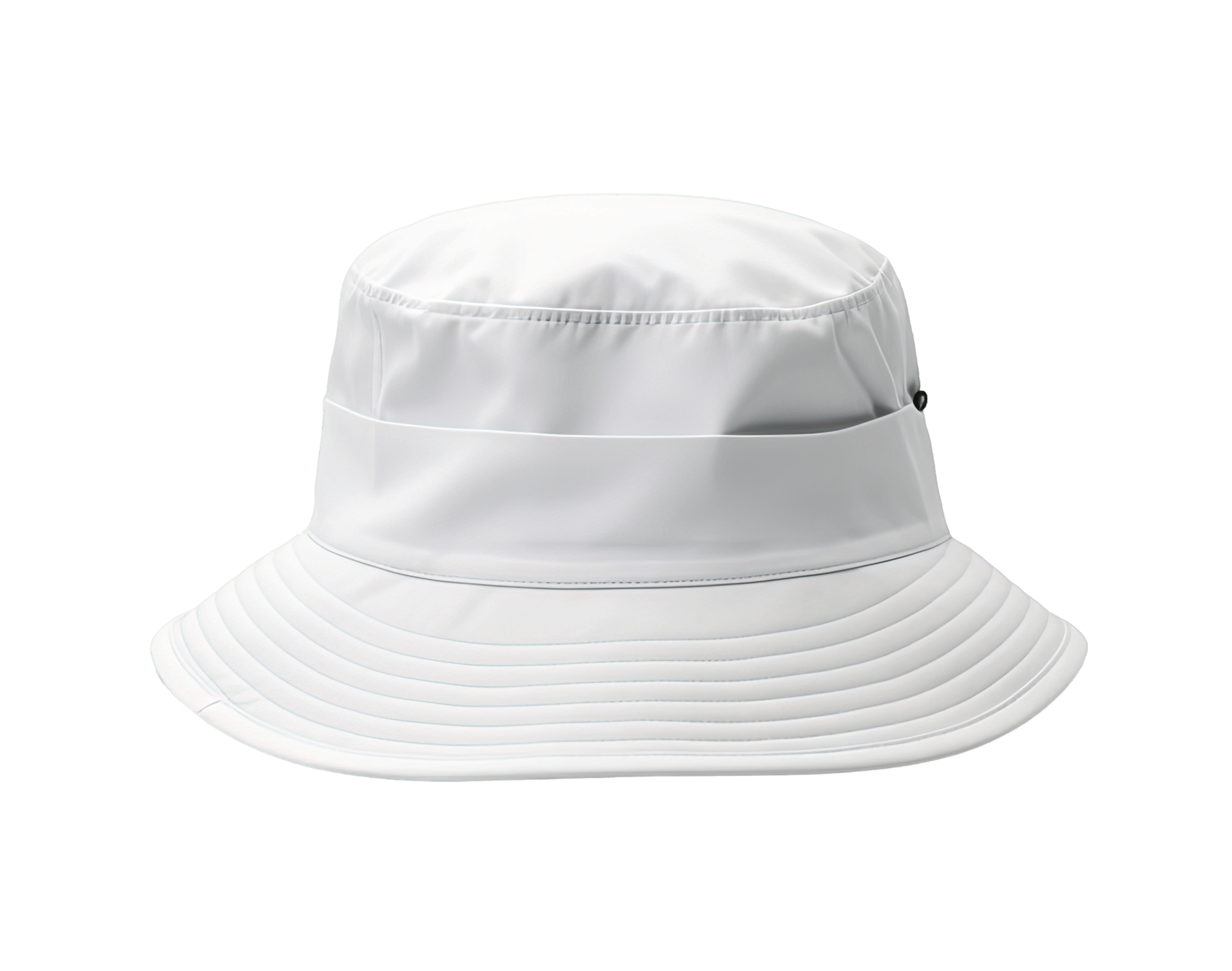White bucket hat isolated on transparent background. PNG file, cut out