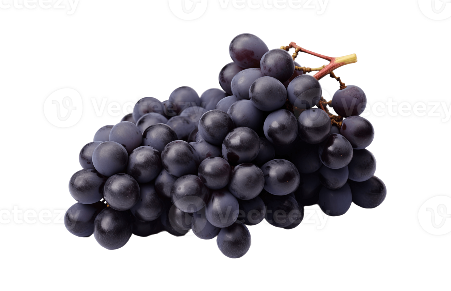 Grapes isolated on transparent background. PNG file, cut out. AI Generated
