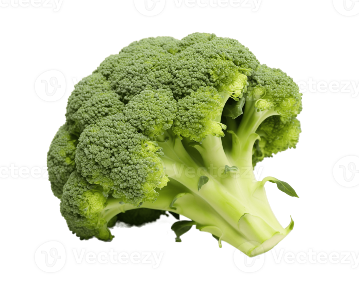 Broccoli isolated on transparent background. PNG file, cut out. AI Generated