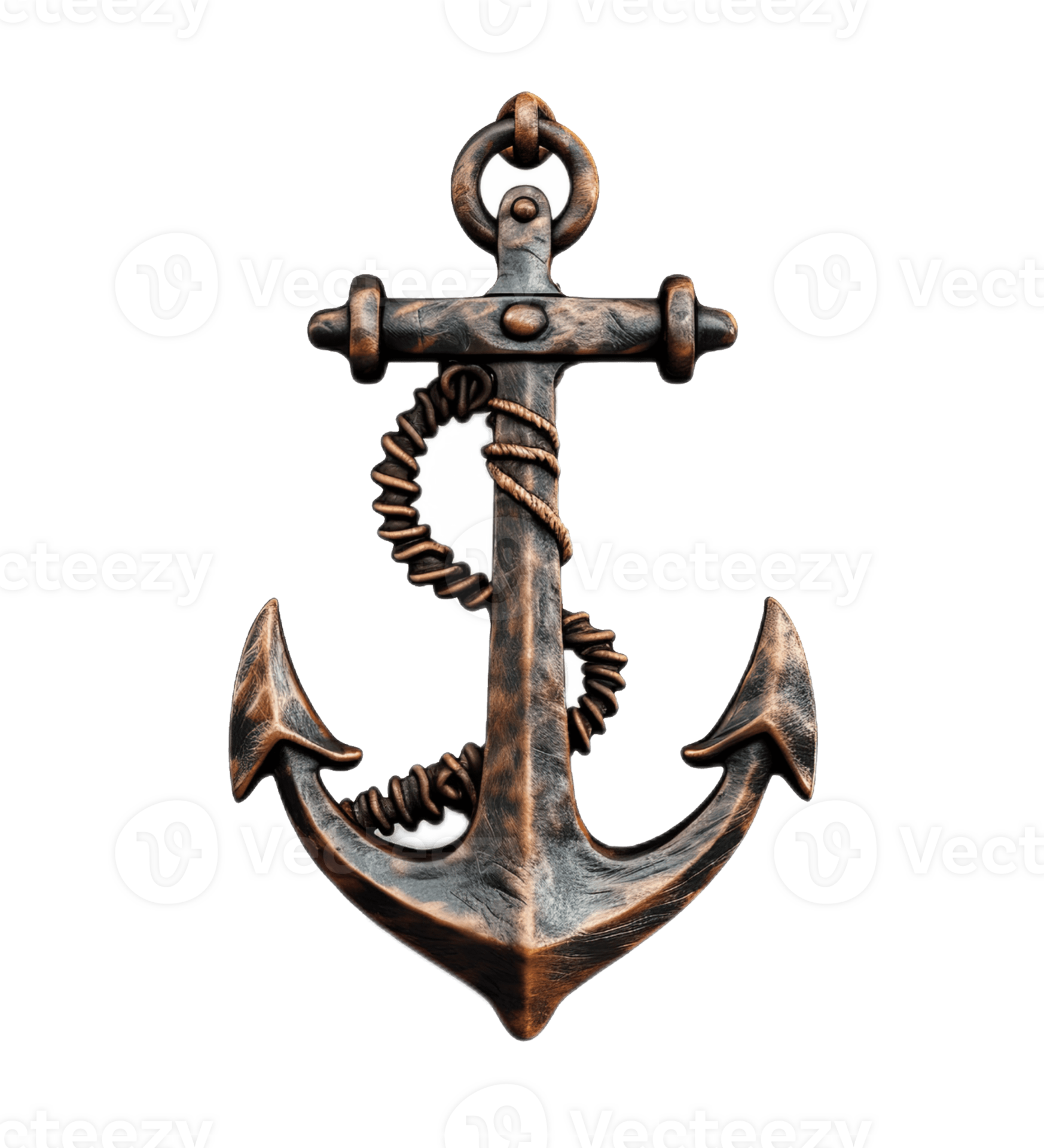 Anchor isolated on transparent background. PNG file, cut out. AI