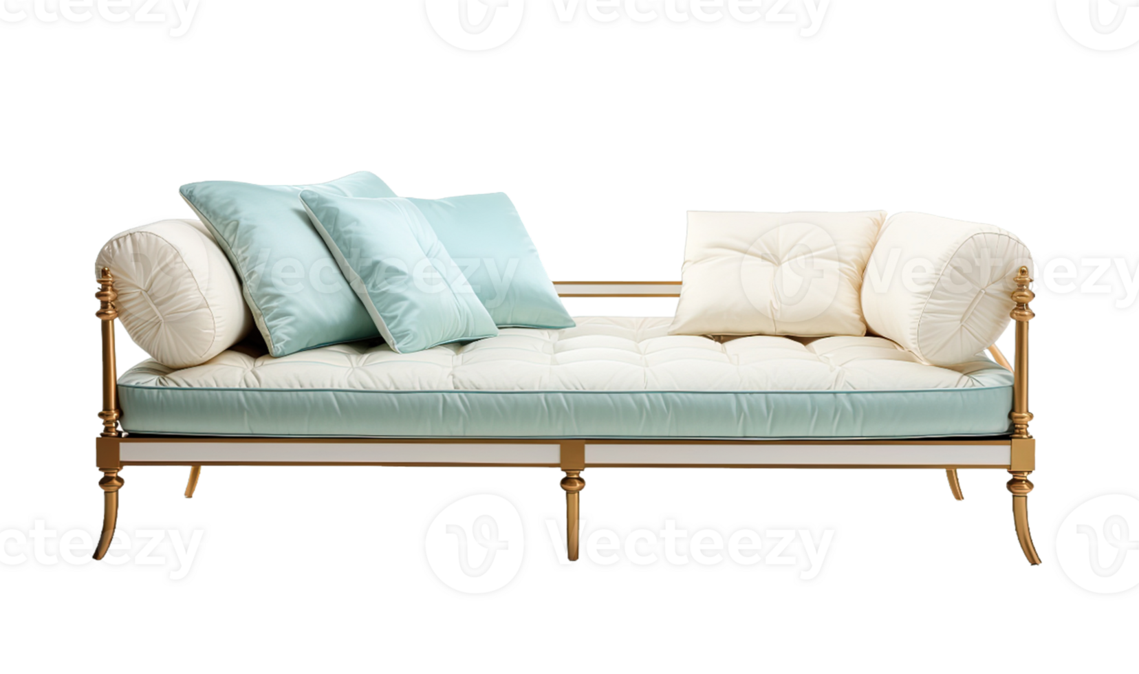 Daybed isolated on transparent background. PNG file, cut out. AI Generated