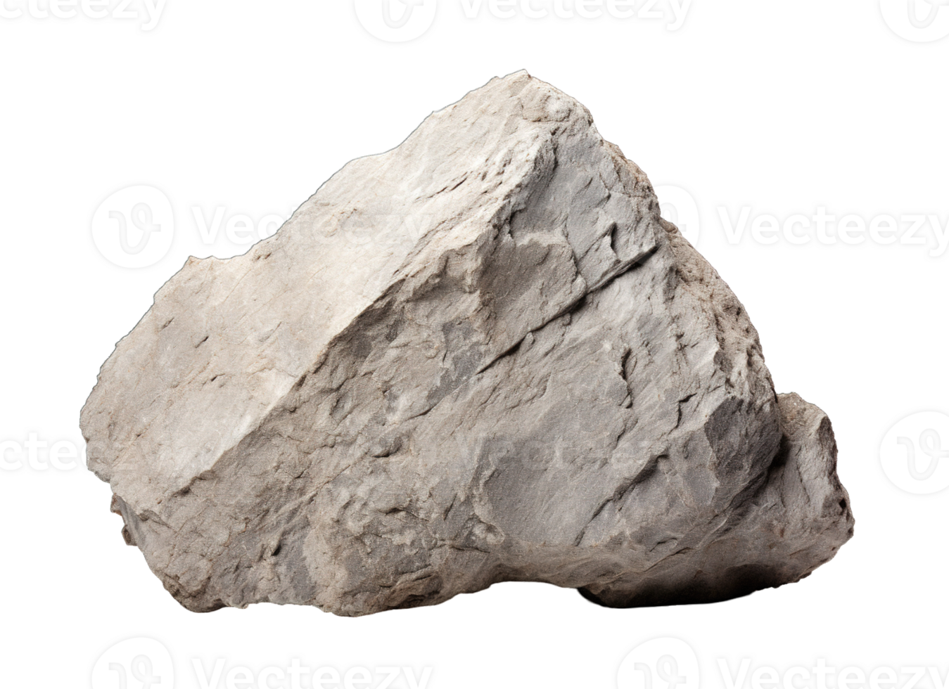 Rock stone boulder isolated on transparent background. PNG file, cut out. AI Generated