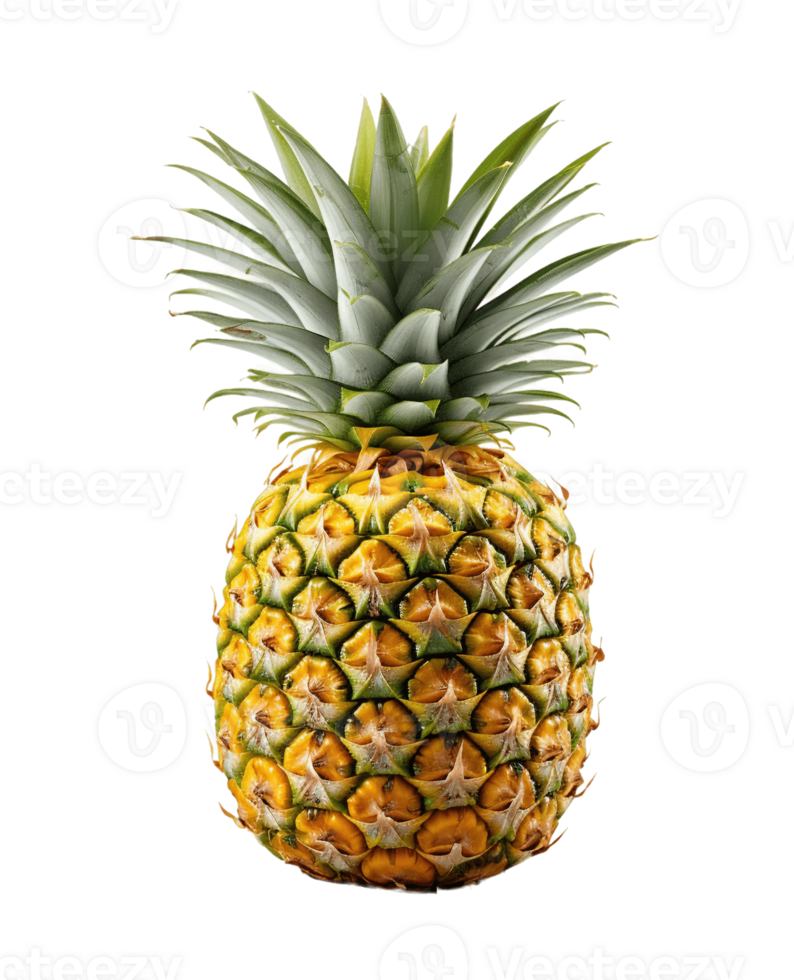 pineapple isolated on transparent background. PNG file, cut out. AI Generated