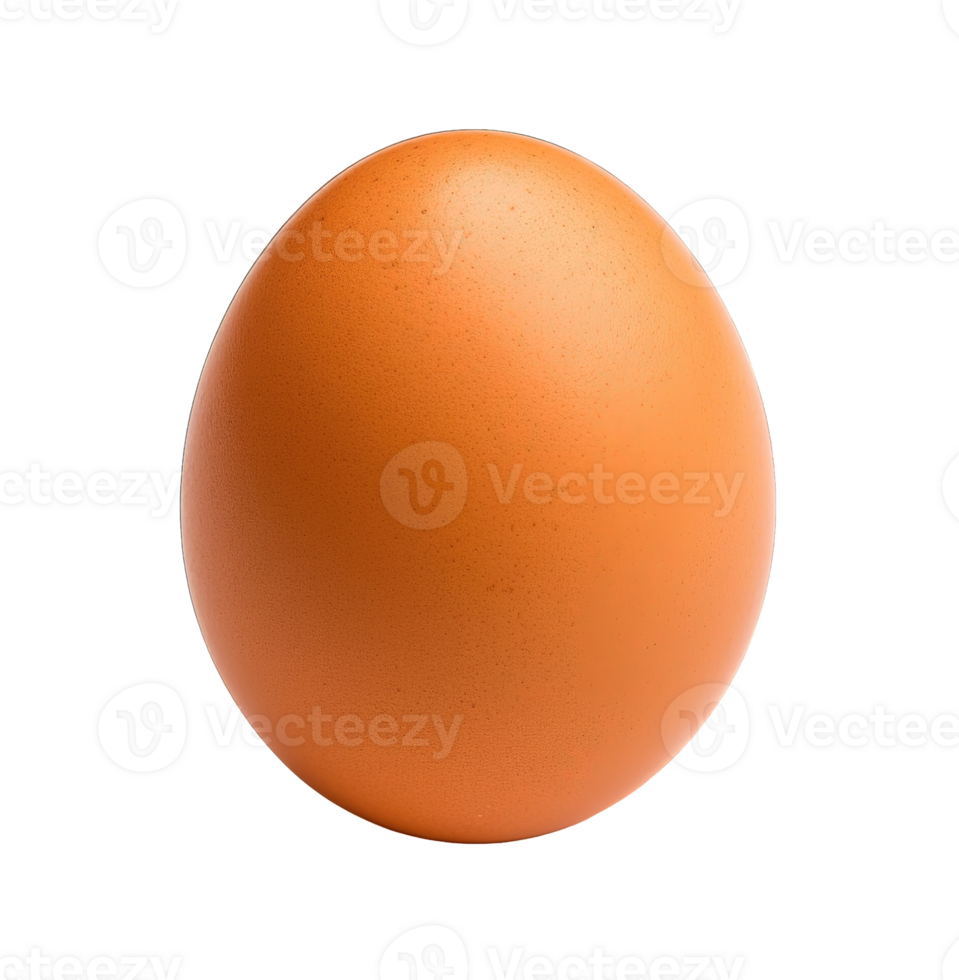 Brown Egg isolated on transparent background. PNG file, cut out. AI Generated