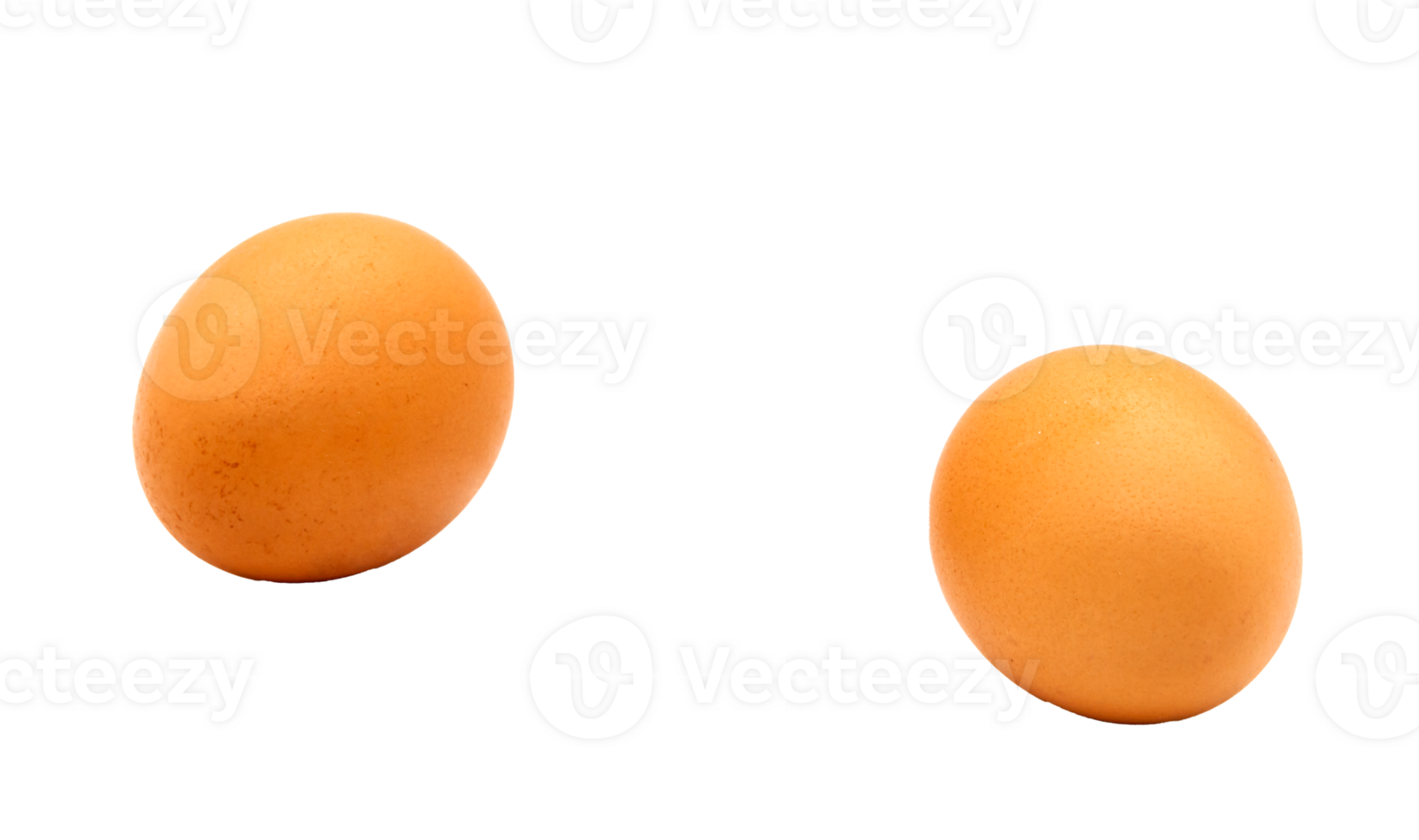 Two brown eggs from a hen with no background. PNG. Isolated. Photo in high quality. png