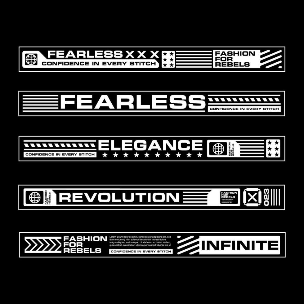 Stripe line clothing streetwear design template vector