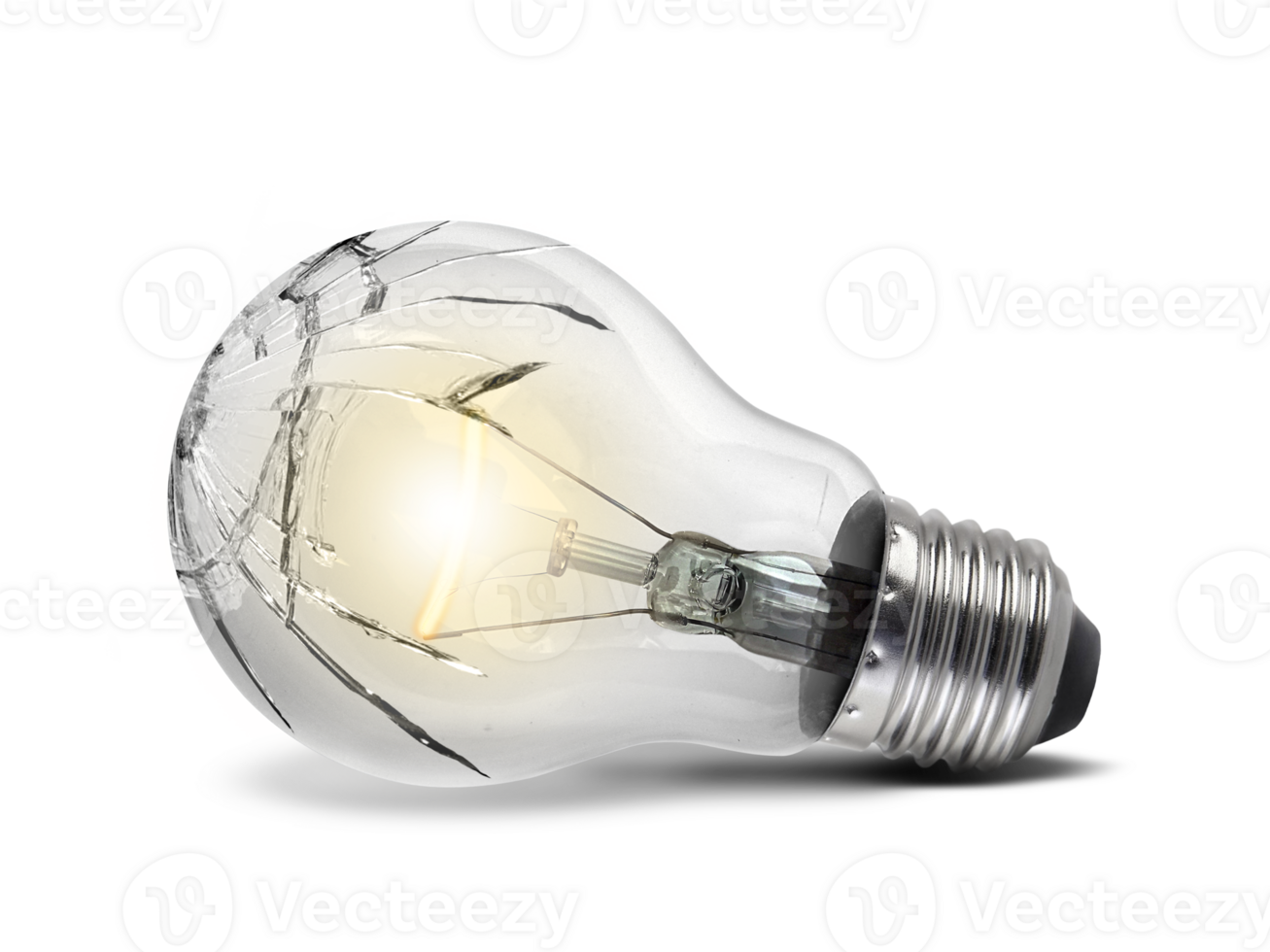 Broken bulb, transparent background png