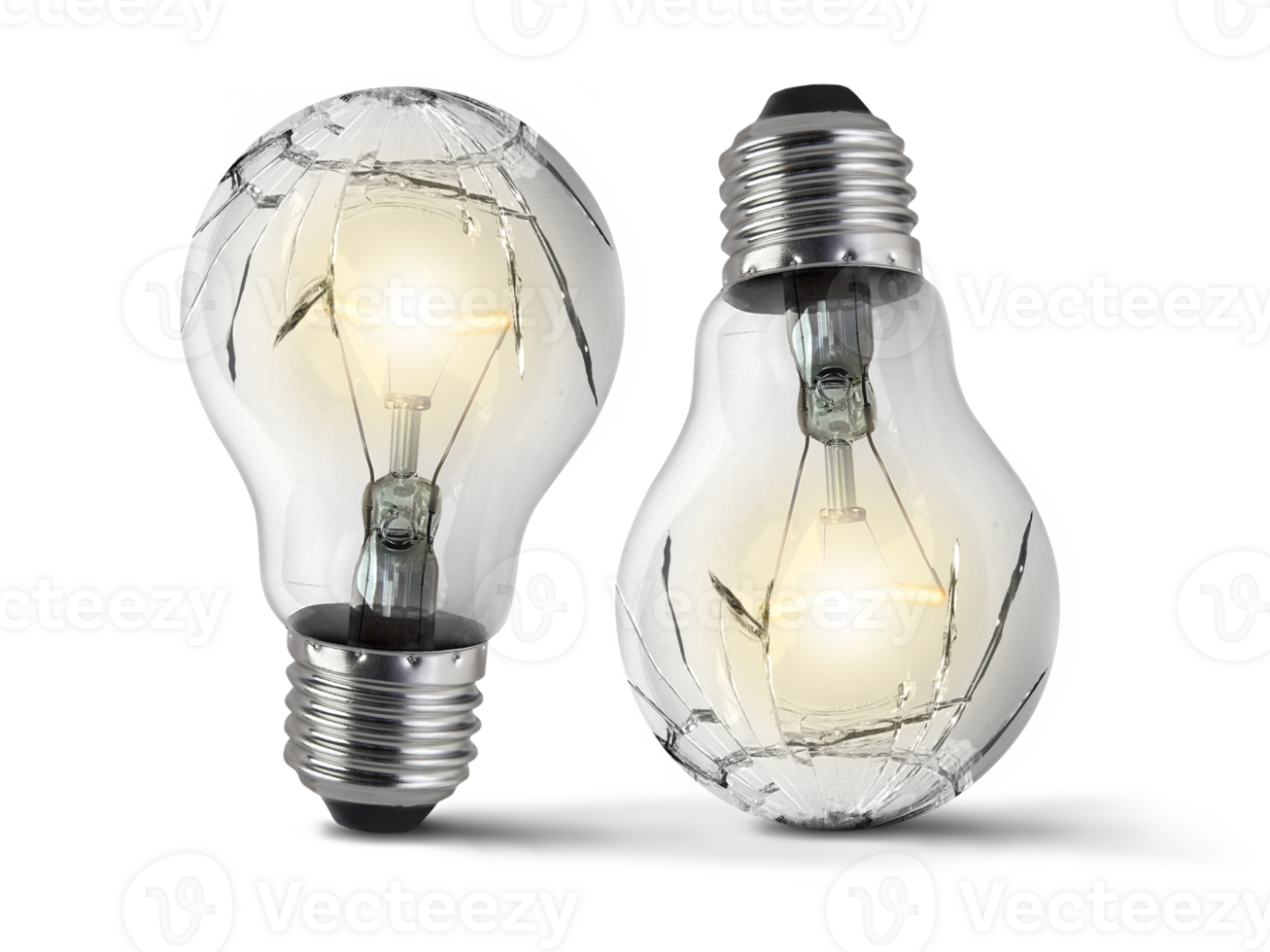 Broken bulb, transparent background png