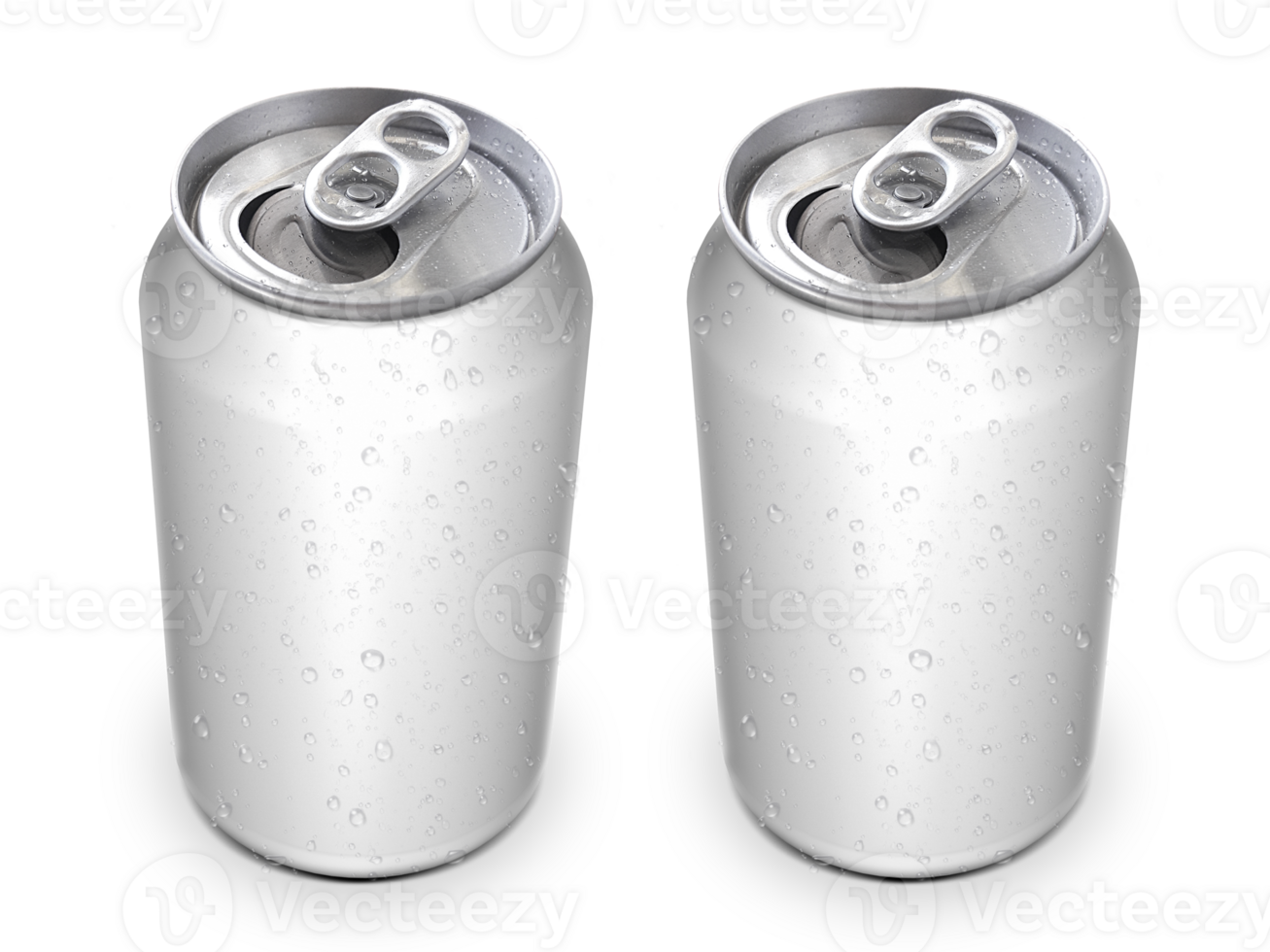 aluminio latas con agua gotas. soda, limonada, jugo, energía bebida maquetas, transparente antecedentes png