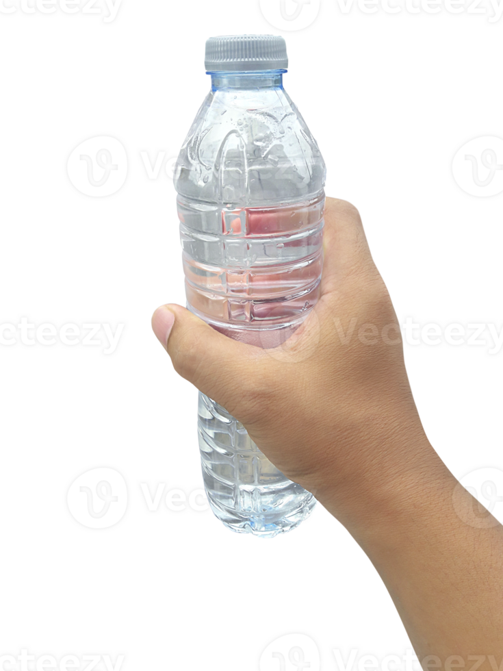 Bottle of water in hand, transparent background 32325774 PNG