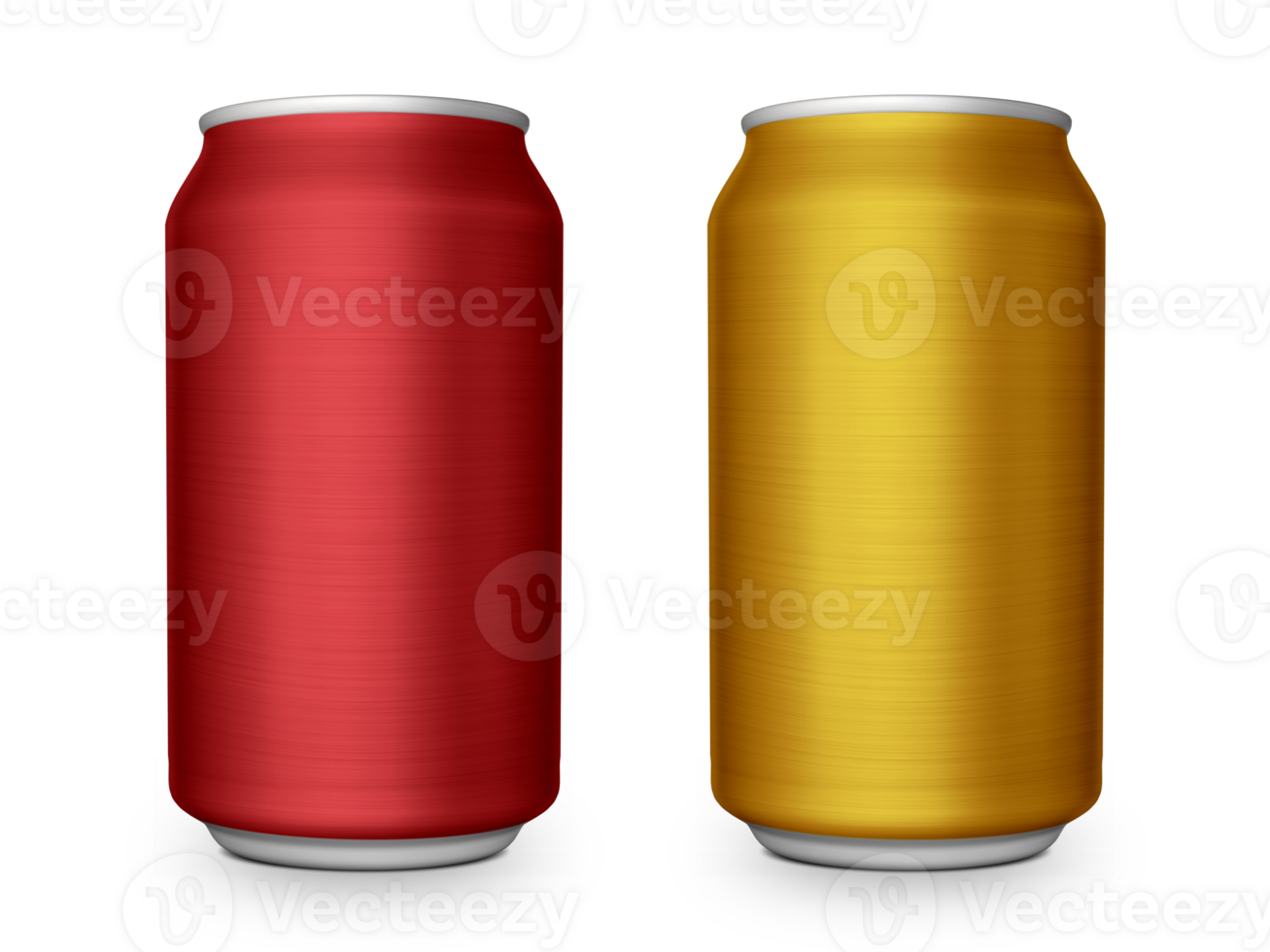 Aluminium cans. soda, lemonade, juice, energy drink mockups, transparent background png