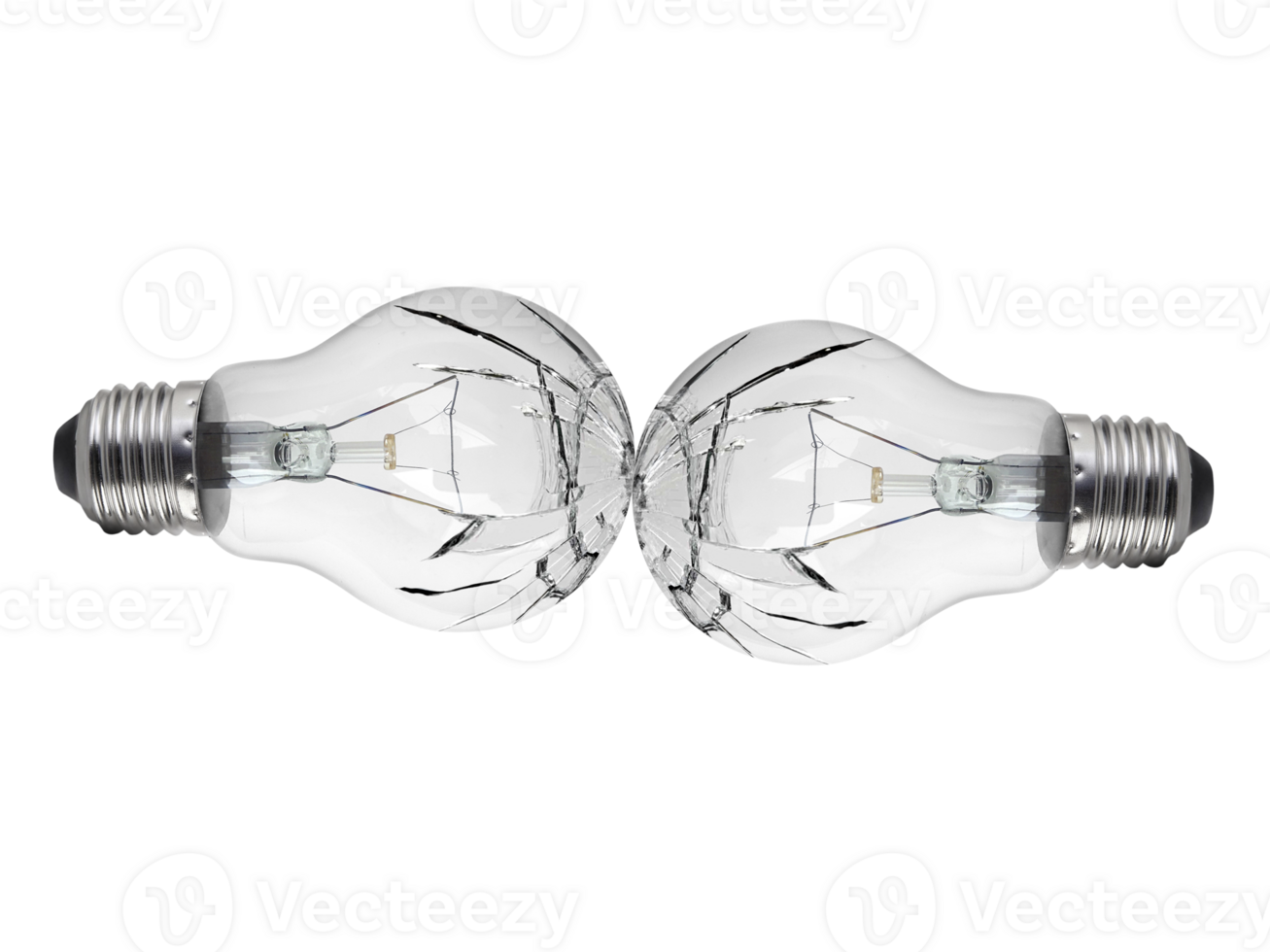 Broken bulb, transparent background png