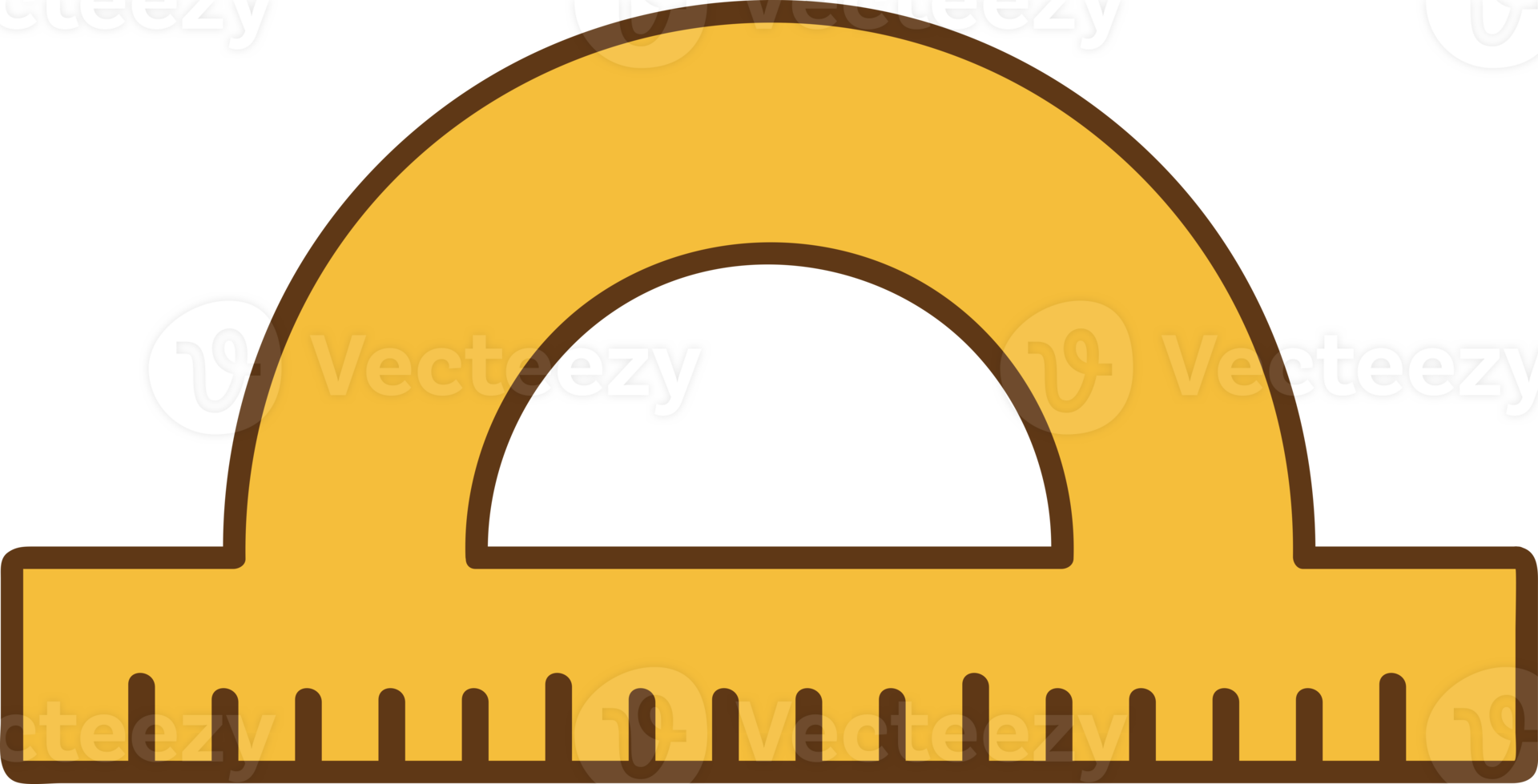 Protractor ruler icon cartoon isolated illustration png