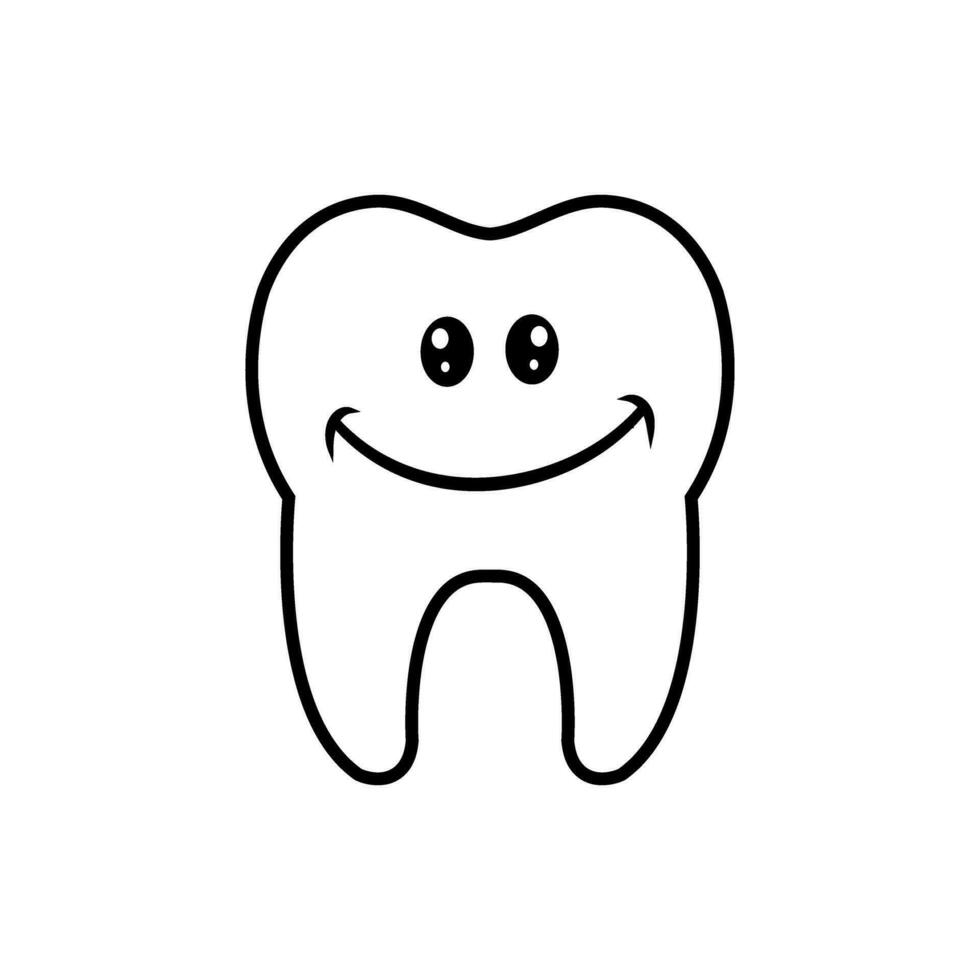 Tooth icon vector. Tooth Fairy illustration sign. Funny tooth symbol or logo. vector