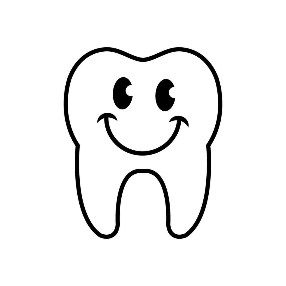 Tooth icon vector. Tooth Fairy illustration sign. Funny tooth symbol or logo. vector