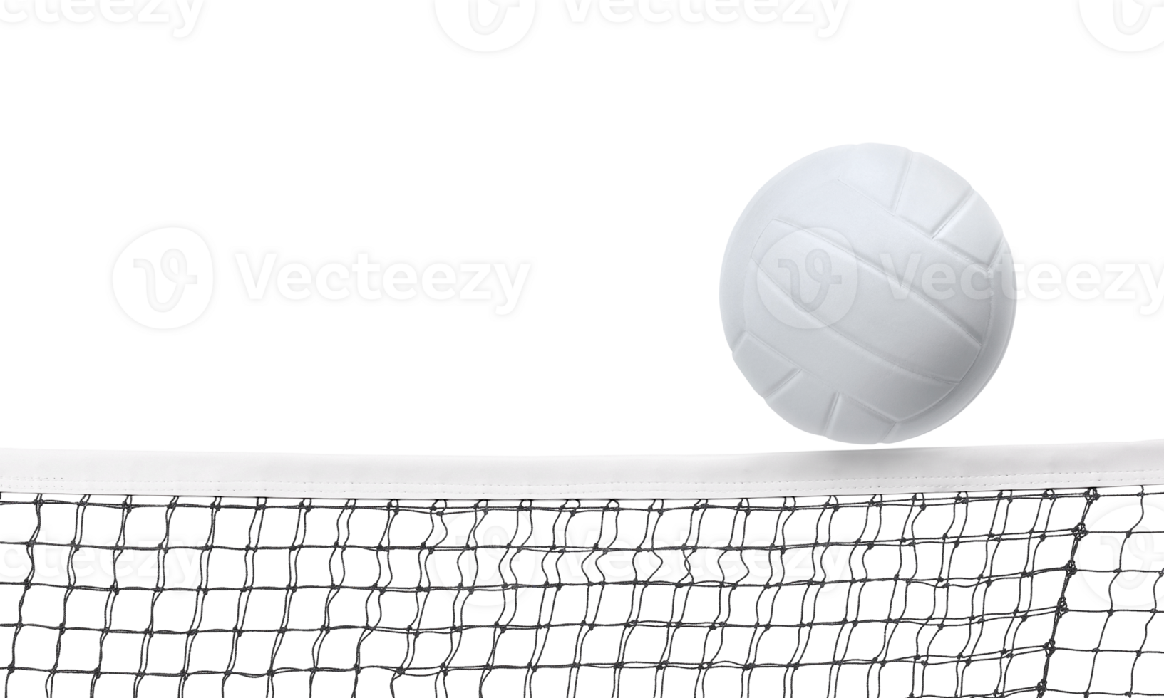 Volleyball on the net isolated PNG transparent