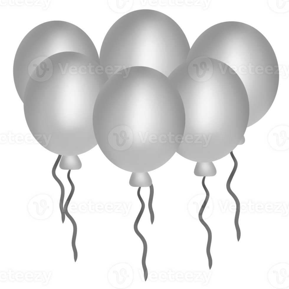 Transparent, brightly colored balls png